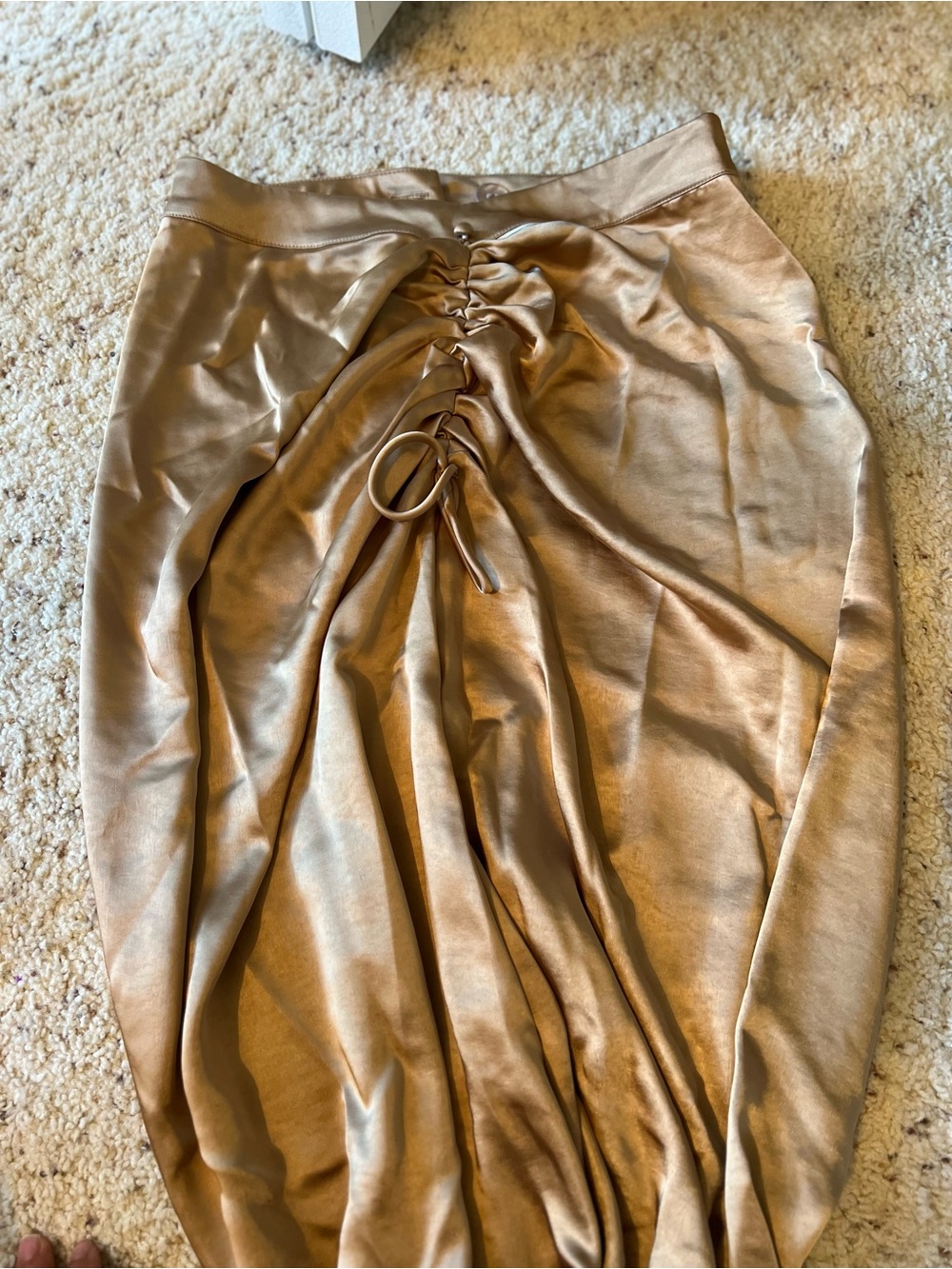 Vintage Victorian Style Satin Maxi Skirt Draped Women’s Skirt - Picture 4 of 7